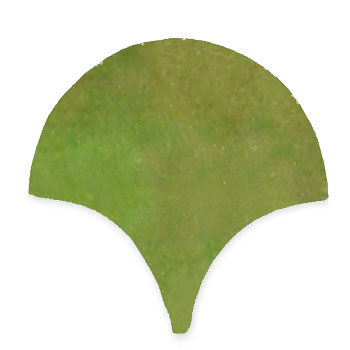 Mosaic House Moroccan tile Fleurs XL 5 Lime Green  solid zellige, mosaic, zellij, field, pattern, glaze, simple, classic, fishscales 
